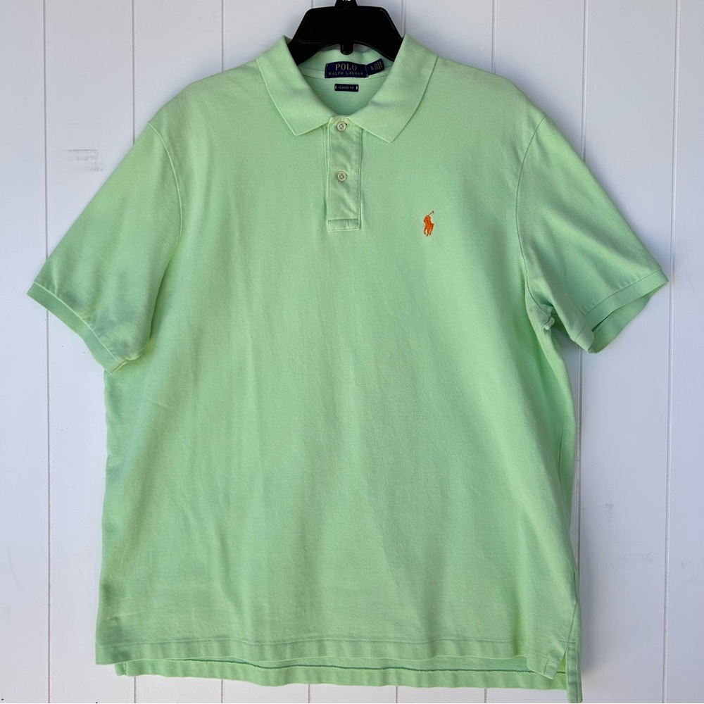 Polo Ralph Lauren Men’s Pique Polo Shirt Classic Fit Lime Green Size‎ XL